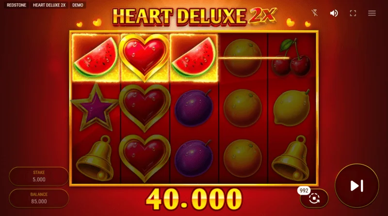 Heart Deluxe 2x – Gewinnkombination mit Wild auf der Walze